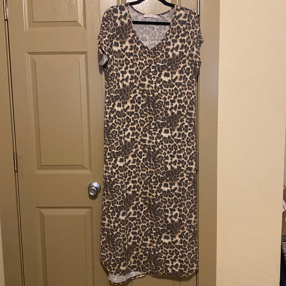 Lime & Chili Leopard Print Dress